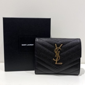 생로랑 생 로랑 403943BOW01 컴팩트 트라이폴드 지갑_금장