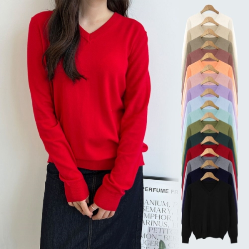 난닝구 th rt 카나 브이넥 데일리 캐시미어 니트 SD 220815 theART 카나 브이넥 데일리 캐시미어 니