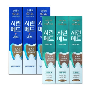 부광약품 시린메드 검케어 치약 100g x3개 + 에프 치약 100gx3개