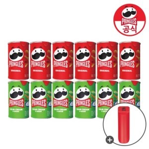 켈로그  프링글스 53g 12개 오리지날6/양파6 + 프링글스 트레이