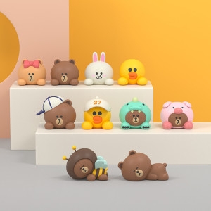 라인프렌즈  LINE FRIENDS 피규어 단품 11캐릭터 네이버 거실 모니트 자동차 대시보드 네비게이션 장식
