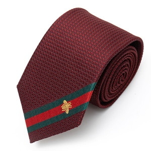 구찌 웹 벌 디테일 실크 넥타이 456510-4E002-6266