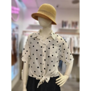 SOOS 세이브존03 S232NBL563-1 묶음 도트 남방 블라우스 S232NBL