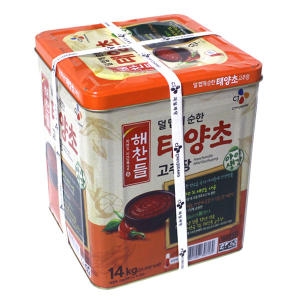 해찬들 덜맵고 순한 태양초 고추장 14kg