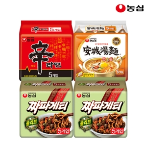 농심  신라면 10봉 + 안성탕면 5봉 + 짜파게티 5봉