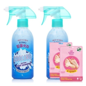 온더바디 풋샴푸 쿨링 385ml 2개+발각질팩 2개