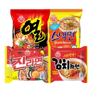 오뚜기  진라면매운맛5개 + 열라면5개 + 스낵면5개 + 김치라면5개
