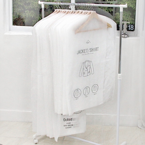가쯔  화이트베이직옷커버양복10장+코트10장