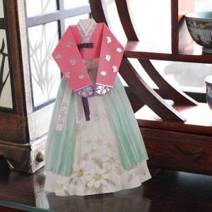 솜씨카드  수묵국화 퓨전-한복카드