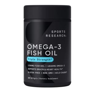 스포츠리서치 트리플 스트렝스 오메가3 피쉬오일 1250mg 180캡슐