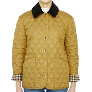 버버리 여성 코듀로이 칼라 다이아몬드 퀼팅 자켓_8049864