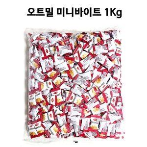 리치  식품 오트밀 1Kg 미니바이트 1000g 귀리과자 대용량 여행 캠핑 파티 이벤트 간식 캔디 스낵 시리얼 곡물 행사
