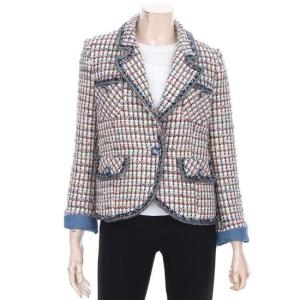 르니앤맥코이 컬러 체크 메탈사 테일러드 트위드 자켓 MK03JK211HJJ