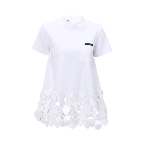 프라다 비즈장식 티셔츠 39519R 1V1S F0ZHE