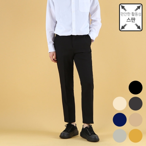 시크릿 옆밴딩 프리미엄 링클프리 스판 슬랙스 JSL22H