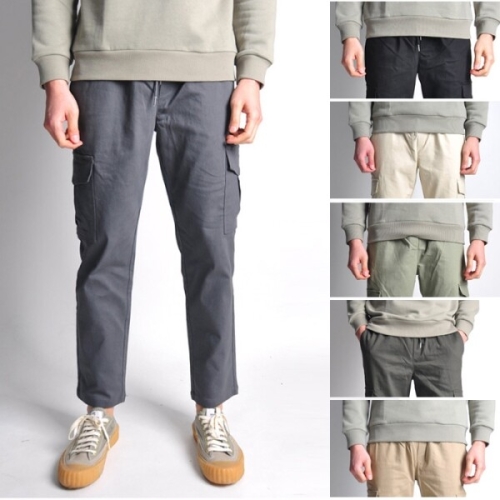 올진 JE332 밴딩 카고바지 남자 카고바지 면카고바지 스판 남성 카고팬츠