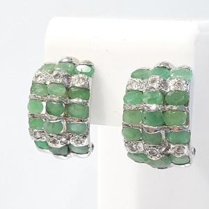 블루케이  엔틱 에메랄드 원석 귀걸이 220310-04 탄생석