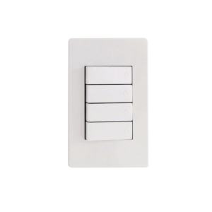 프라임  1개용 4구 스위치 무광화이트 일자형 단로