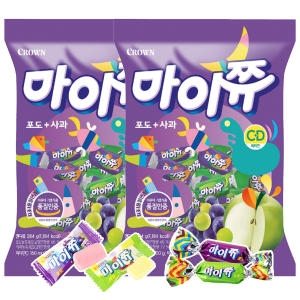 크라운제과  마이쮸 포도+사과 284g