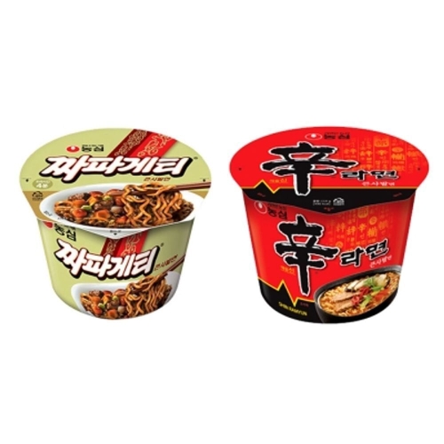 농심  짜파게티큰사발6컵 + 신라면블랙큰사발6개