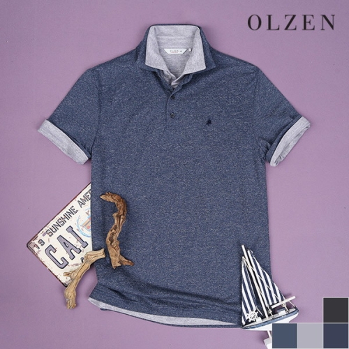 올젠 남녀공용 V넥 브이넥반팔티셔츠