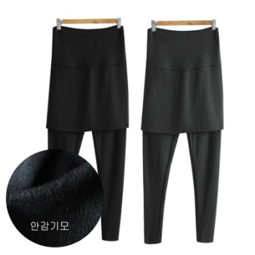 마미누리 임산부용 기모코코치마레깅스 겨울 외출 임부복 바지