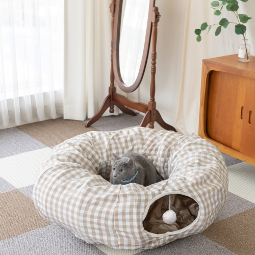 세븐펫 숨숨터널 베이지