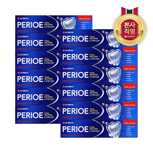 LG생활건강 페리오 뉴 후레쉬 알파 치약 170g