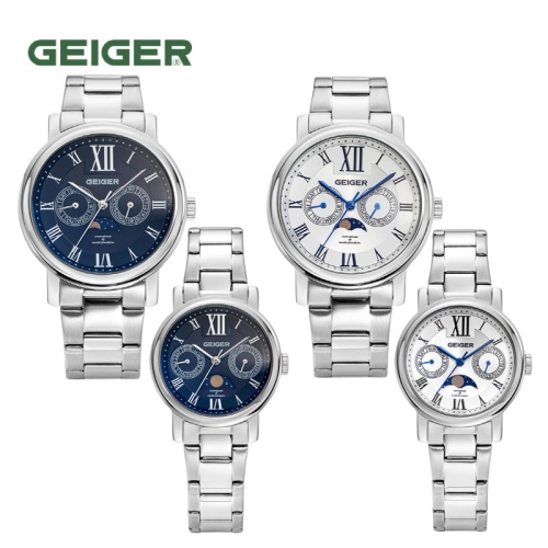 크리스찬모드 가이거   폴브리알  남.여 손목시계 모 -가이거 GEIGER  남녀 문페이즈 메탈 시계 GE8025