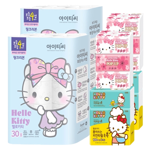 헬로키티 핑크리본 선물세트