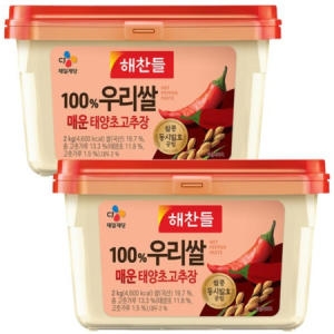 해찬들 우리쌀로 만든 태양초 골드 매운 고추장 2kg