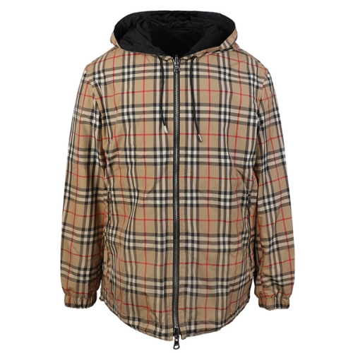 버버리 베이지 리버서블 체크 자켓_8027097
