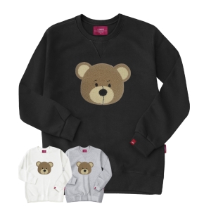 엘라모 기모M 부클곰돌 맨투맨 남녀공용 빅사이즈 S-4XL