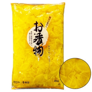 동경  단무지 슬라이스 1kg 업소용 일식 압축 단무지