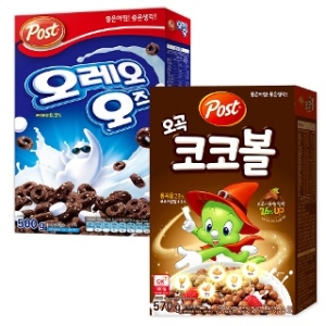 동서식품 포스트 오레오 오즈 500g + 아몬드 후레이크 620g