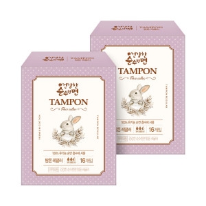 순수한면 건강한 탐폰 레귤러 16P 1+1팩
