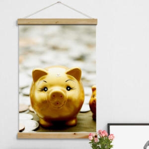 우드스크롤_60CmX90Cm-복이오는황금돼지-꾸밈