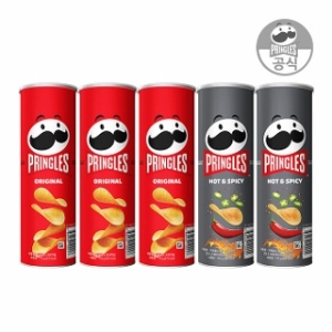 켈로그  프링글스 오리지널 110g x 2개 + 양파 110g x 2개 + 치즈맛 110g x 2개