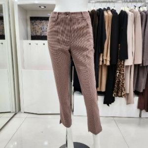 조이너스 고무밴드 스판 슬랙스 체크 정장 팬츠JACW0WPL0100