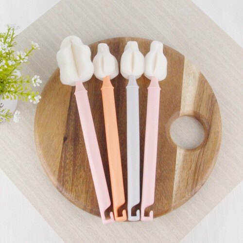 예꼬맘 젖병솔 4p 세트 롱핸들 젖꼭지솔 젖병세척솔