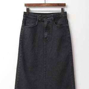 시드마켓 OiqbF 블랙 데님 롱스커트 301K746S 빅사이즈 여성의류 마담옷 중년 여성의류 여성큰옷 빅사이즈미시옷