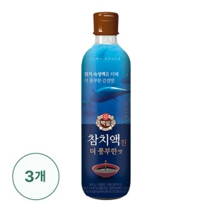CJ 백설 참치액 진더풍부한맛 900g3개