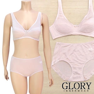 글로리 쿨~인견 노와이어 풀컵브라팬티2종_GLB1652