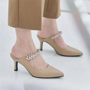 오노마 ONM 여성 비즈 메리제인 뾰족코 블로퍼 뮬 7cm 예쁜구두 8808330 8808330