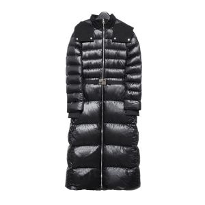 버버리 컨트라스트 후드 구스 패딩/블랙/80580201