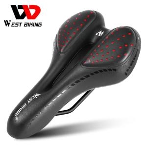 에버세이빙  서쪽 자전거 부드러운 자전거 자전거 안장 PU 가죽  도로 산악 자전거 좌석 실리카 젤 쿠션 충격