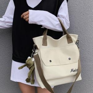 디어백 심플한 빅포켓 포인트 캐주얼 캔버스백_HT2800