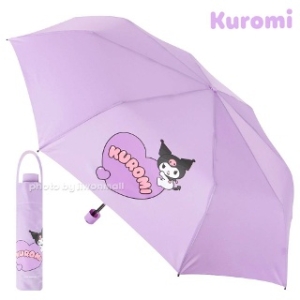 무료각인 산리오 쿠로미 3단 하트 55 수동우산 퍼플 226946