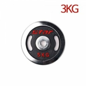 STAR  원판 바벨 역기 중량 원판 데드리프트 판 3KG 1300152