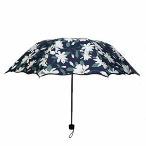 W1613B7 차단 4단 수동양산 플로라 자외선 엄브렐러 UV타입